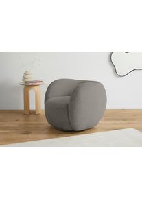 Sessel HOMSY BY ANA JOHNSON "Pebbla, exklusiver, formsch&ouml;ner Designsessel, Drehsessel", graphite, B:95cm H:75cm T:90cm, 100% Polyester, Sessel, Sessel, Mit oder ohne Drehfunktion, in Luxus-Microfaser oder Chenille