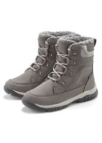 Stiefelette Lascana "Outdoorstiefel, Winterstiefelette, Winterboots, Schneestiefel", Damen, Gr. 41, Textil, grau, Obermaterial: 100% Lederimitat. Decksohle: 100% Textilmaterial. Futter: 100% Textilmaterial. Laufsohle: 100% Synthetik, unifarben, Basic, Schuhe Stiefelette, NEU mit wasserabweisender Comfortex-Membrane und Warmfutter