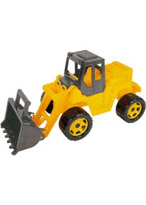Spielzeug-Aufsitzbagger LENA "Giga Trucks, Aufsitz-Schaufellader", gelb, Spielzeugfahrzeuge, KinderT:63cm, Kunststoff, Spielzeug-Aufsitzbagger, Made in Europe, T:63cm