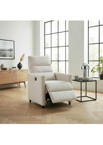 Relaxsessel OTTO HOME "ANNICA, TV-Sessel mit elektrischer Relax- und Liegefunktion", wei&szlig; (creme), B:69cm H:104cm T:87cm, Webstoff 100% Polyester, Sessel, Relaxsessel, Federkern-Polsterung, pflegeleichter Webstoff
