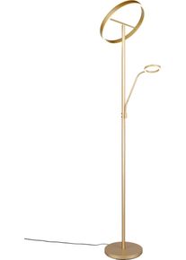 Trio LEUCHTEN LED Stehlampe "WILLIS, Stehleuchte mit Lesearm, Touch Dimmer, CCT 2700-3200-4000K", gold (goldfarben), 1, &Oslash; 40cm H: 180cm, 1 Stk., Leuchten, H&ouml;he 180cm, Fluterkopf und Lesearm schwenkbar, Fluter mit Leselicht, LED Stehlampe