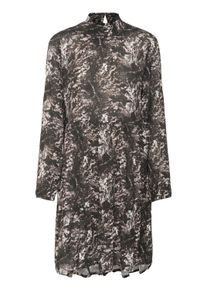 Midikleid Kaffe "Damen Kleid KAlinda", Damen, Gr. 36, N-Gr, schwarz (schwarz, grau abstract graphic), Obermaterial: 100% Viskose LENZING ECOVERO CV LenzEcov., Kleider Midikleid