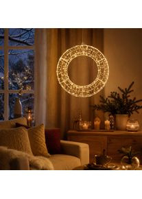LED Dekolicht OTTO HOME "LED Dekokranz GENNIA", wei&szlig;, B:12cm &Oslash;:40cm, Leuchten, LED Dekolicht, IP44, Metall, starke LED-Dichte, 3 m Zuleitung