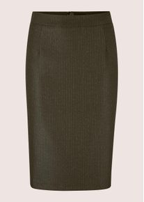 Madeleine Mode Bleistiftrock MADELEINE "Rock Bleistiftrock mit Nadelstreifen", Damen, Gr. 34, khaki, melange, Modern, slim fit, R&ouml;cke Bleistiftrock
