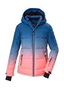 Skijacke Killtec "KSW 330 GRLS SKI QLTD JCKT", M&auml;dchen, Gr. 152, bunt (blau), Obermaterial: 100% Polyester.Futter: 100% Polyester.F&uuml;llung: 100% Polyester, Jacken Skijacke, Wasserabweisende Winterjacke, atmungsaktiv, verstellbare Kapuze