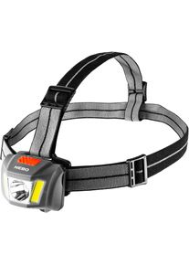 LED Stirnlampe NEBO "NEBO EINSTEIN DUO 400", grau, H:4,6cm L:3cm T:4,4cm, Kunststoff, Mobilleuchten, LED Stirnlampe