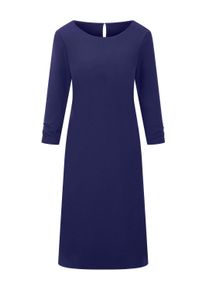 Etuikleid GOLDNER "Jerseykleid mit Krepp-Qualit&auml;t", Damen, Gr. 40, N-Gr, blau (royalblau), Obermaterial: 95% Polyester PES. 5% Elasthan EL., figurumspielend, Kleider Etuikleid, seitliche Nahttaschen