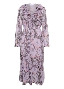 Midikleid Saint Tropez "Damen Kleid SolangeSZ", Damen, Gr. XS, N-Gr, lila (misty lila garden flowers), Obermaterial: 100% Polyester PES., Kleider Midikleid
