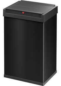 M&uuml;lleimer Hailo "Big-Box Swing L", schwarz, B:35cm H:54,5cm T:26cm, Metall, M&uuml;lleimer, M&uuml;lleimer, 35 Liter, Stahlblech, Abfallbox mit selbstschlie&szlig;endem Schwingdeckel