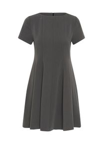 Midikleid Kaffe "Damen Kleid KAsakura", Damen, Gr. 46, N-Gr, grau (dunkelgrau melange), Obermaterial: 77% Polyester Pol. recyc.. 18% Viskose CV. 5% Elasthan EL., Kleider Midikleid