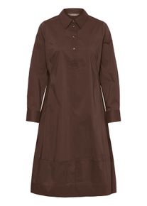 Midikleid Culture "Damen Kleid CUdaiva", Damen, Gr. M, N-Gr, braun (coffee bean), Obermaterial: 65% Baumwolle CO. 33% Polyester PES. 2% Elasthan EL., Kleider Midikleid