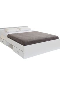 Funktionsbett Parisot "Stauraumbett", wei&szlig;, B:96cm H:58,9cm L:206cm, Pflegeleichte Kunststoffoberfl&auml;che;Griffe und Zierblende am Kopfteil silberfarben, aus Kunststoff, Daybetten, Funktionsbett, in 2 Breiten, pflegeleichte Kunststoffoberfl&auml;che, mit extra Stauraum