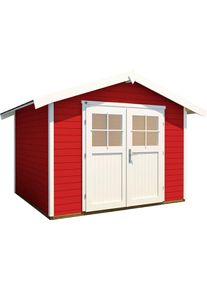 Gartenhaus Weka "122 Gr.3", rot (schwedenrot), Fu&szlig;boden im Gartenhaus, ohne Dacheindeckung, Massivholz, Gartenh&auml;user, Gartenhaus, in verschiedenen Farben