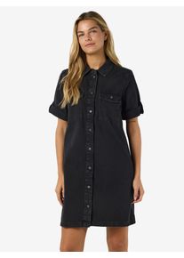 Jeanskleid Noisy may "NMNEW SIGNE S/S DENIM DRESS WG001BL NOOS", Damen, Gr. XS, N-Gr, schwarz, Denim/Jeans, Obermaterial: 100% Baumwolle, unifarben, Kleider Jeanskleid