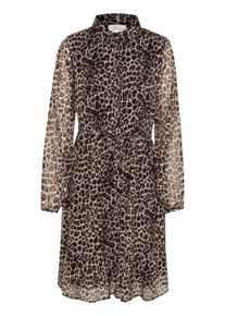 Midikleid Cream "Damen Kleid CRYuna", Damen, Gr. 36, N-Gr, beige (natrual animal spots), Obermaterial: 100% Polyester PES., Kleider Midikleid