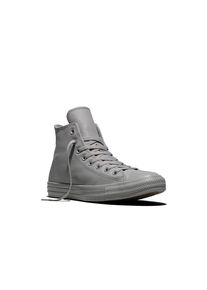 Sneaker Converse "Chuck Taylor All Star", Damen, Gr. 39, Synthetik, grau (classic grau, total eclipse), Leder, Schuhe Sneaker, aus Leder, gef&uuml;ttert
