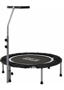 Fitnesstrampolin "Fit Jumper 100", grau (schwarz, wei&szlig;, schwarz), Motive Fitness by U.N.O., Trampoline, B/L/T: 100cm x 100cm, Fitnesstrampolin