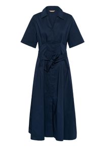 Midikleid Culture "Damen Kleid CUnizzy", Damen, Gr. L, N-Gr, blau (blau iris), Obermaterial: 65% Baumwolle CO. 33% Polyester PES. 2% Elasthan EL., Kleider Midikleid