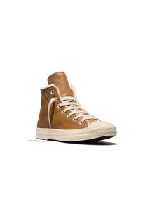 Sneaker Converse "Chuck Taylor All Star", Damen, Gr. 44, Synthetik, braun (incensed, egret, incensed), Leder, Schuhe Sneaker, wasserabweisendes Leder, gef&uuml;ttert