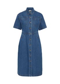 Jeanskleid Kaffe "Damen Kleid KAmyah", Damen, Gr. 40, N-Gr, blau (blau washed denim), Obermaterial: 62% Baumwolle CO. 38% Polyester PES., Kleider Jeanskleid