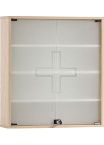 Medizinschrank Schildmeyer "Wido", braun (eiche hellfarben), B:64,2cm H:71,4cm T:19,6cm, FSC-zertifizierter Holzwerkstoff, Schr&auml;nke, Medizinschrank, Solide Verarbeitung - Dieses Produkt ist in Deutschland gefertigt