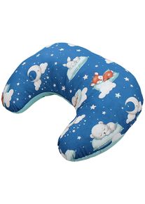 Stillkissen TUPTAM "Stillkissen Baby Stillkissen Klein mit Baumwoll-Bezug", Baby, gr&uuml;n (schlafende baby tiere, dunkelblau, mint), Obermaterial: 100% Baumwolle CO., Funktionskissen Stillkissen
