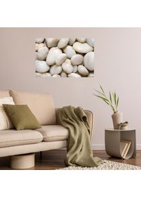 Wandsticker queence "Stones", wei&szlig;, B:90cm H:60cm T:0,1cm, Folie, Wandtattoos, Wandsticker, Selbstklebend, kinderleichte Anbringung
