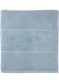 Saunatuch Schiesser "Turin in angesagter Reiskornoptik", blau (hellblau), B:75cm L:200cm, Frottier, Frottier, Handt&uuml;cher, Saunatuch, OEKO-TEX MADE IN GREEN