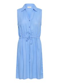 Midikleid Kaffe "Damen Kleid KAcheer", Damen, Gr. 42, N-Gr, blau (vista blau), Obermaterial: 100% Viskose LENZING ECOVERO CV LenzEcov., Kleider Midikleid