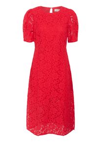 Midikleid Cream "Damen Kleid CREbana", Damen, Gr. 44, N-Gr, rot (high risk rot), Obermaterial: 60% Polyester PES. 40% Baumwolle CO., Kleider Midikleid