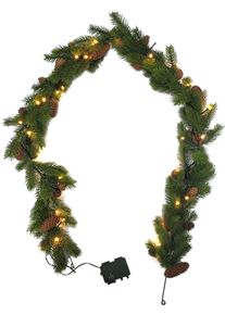 Kunstgirlande "Jayla, Weihnachtsdeko, Weihnachtsgirlande", gr&uuml;n, L:180cm, LeGer Home by Lena Gercke, Kunstpflanzen, Kunstgirlande, Fichtengirlande mit Zapfen, 180 cm, 40 LEDs, mit Batteriebox 3AA