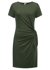 Shirtkleid Ragwear "Shirtkleid Knotta", Damen, Gr. S, N-Gr, gr&uuml;n (schwarz olive), Obermaterial: 95% Viskose CV. 5% Elasthan EL., Kleider Shirtkleid