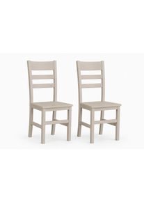 4-Fu&szlig;stuhl Home Affaire "Verona K&uuml;chenstuhl, Massivholzstuhl, Landhaus Klassischer Stuhl", beige (kaschmir, kaschmir, kaschmir), B:45cm H:98cm T:50,5cm, Massivholz, St&uuml;hle, 4-Fu&szlig;stuhl, Stabiler Sprossenstuhl in vielen modernen Farben erh&auml;ltlich