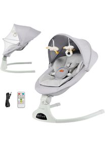 Babywippe Kinderkraft "TULSY", Baby, grau, Metall, Polyester, Babywippen Babywippe, mit Soundeffekt, Topseller