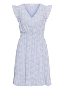 Midikleid Cream "Damen Kleid CRAmmeli", Damen, Gr. 34, N-Gr, blau (blau wei&szlig; stripe with flowers), Obermaterial: 73% Polyester PES. 27% Viskose CV., Kleider Midikleid
