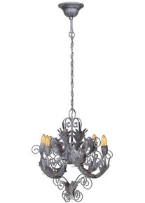 Kayoom H&auml;ngeleuchte "Fly Through in Silber, ohne Leuchtmittel, LxBxH: 48 x 48 x 59 cm", grau (silberfarben), H: 59cm, 1 Stk., Leuchten, H&auml;ngeleuchte