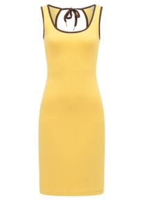 Shirtkleid Ragwear "Shirtkleid Montyca Short YOUMODO", Damen, Gr. L, N-Gr, gelb (banana), Obermaterial: 95% Baumwolle CO. 5% Elasthan EL., Kleider Shirtkleid
