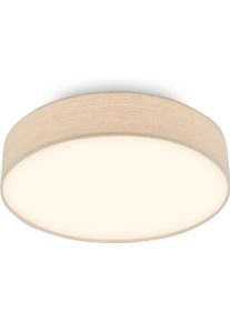 OTTO HOME LED Deckenleuchte "EVVELLINA", beige, 1, &Oslash; 38cm H: 10,5cm, 1 Stk., Leuchten, Warmwei&szlig;es Licht, Textilschirm, Wohnzimmer, Schlafzimmer, LED Deckenleuchte