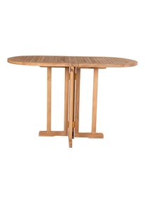 Gardenson , Braun , Holz , Teakholz , massiv , oval , 60x75x120 cm , klappbar ,