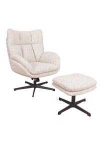 M&Ouml;BELIX M&ouml;belix , Beige , Metall, Textil , 76x101x87 cm , Liegefunktion, Sitzfl&auml;che 360&deg; drehbar ,