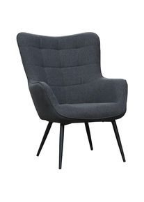 Mid.you , Dunkelgrau , Textil, Holzwerkstoff , 72x60x97 cm , FSC ,