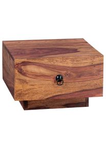 Mid.you , Sheeshamfarben , Holz , Sheesham , massiv , 1 Schublade(n) Schubladen , 40x25x40 cm ,