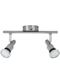 B.K.LICHT LED Deckenleuchte "Aurel", silber (chromfarben, silberfarben), 2, H: 12,3cm, Leuchten, Badlampe, IP44, Deckenstrahler, GU10, Spot, Decke, Leuchte, Lampe 5W, LED Deckenleuchte