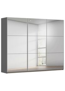 Rauch M&ouml;bel , Grau , Holzwerkstoff , 3 F&auml;cher , 261x210x59 cm , in verschiedenen Gr&ouml;&szlig;en erh&auml;ltlich, Schrankfront mit Spiegel ,