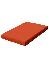 Schlafgut , Rot , Textil , 100x200 cm , Oeko-Tex&reg; Made IN Green, Oeko-Tex&reg; Standard 100, Hohenstein, Textiles Vertrauen - Oeko-Tex&reg; , Rundumgummi, b&uuml;gelleicht, weich und anschmiegsam, formstabil und langlebig, spielend leicht zu &uuml;berziehen, allerh&ouml;chster Komfort ,