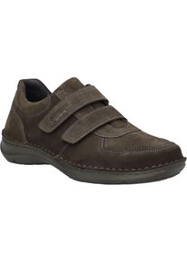 Klettschuh Josef Seibel "New Anvers 16", Herren, Gr. 50, Textil, braun (espresso), Leder, Schuhe Klettschuh, Halbschuh mit zwei Klettverschl&uuml;ssen, Weite K (=extraweit)