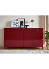 Sideboard "Valey", dunkelrot, B:160cm H:85cm T:40cm, MDF, LEGER HOME BY LENA GERCKE, Sideboards, Sideboard, Breite 160 cm, Soft-Close, Push to open
