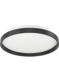 EGLO LED Deckenleuchte "MOSCHETTINO-Z Deckenlampe, Disco-Modus, ZigBee 3.0, Wohnzimmerlampe", schwarz-wei&szlig; (schwarz), 1, &Oslash; 49,1cm H: 7,9cm, 1 Stk., Leuchten, Fernbedienung inkl., App / Sprachsteuerung Alexa, H:7,9cm x D:49,1cm, LED Deckenleuchte