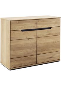 Regalelement MCA LIVING "Araya Regal", braun (eichenfarben), B:102,5cm H:82cm T:40,5cm, Holz teilmassiv, Regale, Regalelement, Schubk&auml;sten ged&auml;mpft