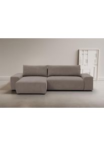 Ecksofa WERK2 "Amsterdam mit Bett & Bettkasten, viel Platz, bequem, Breite 300cm", samba, B:300cm H:76cm T:150cm, 92% Polyester, 8% Nylon, Sofas, Ecksofa, Struktur fein, L-Form, XXL, Schlaffunktion, Bettkasten